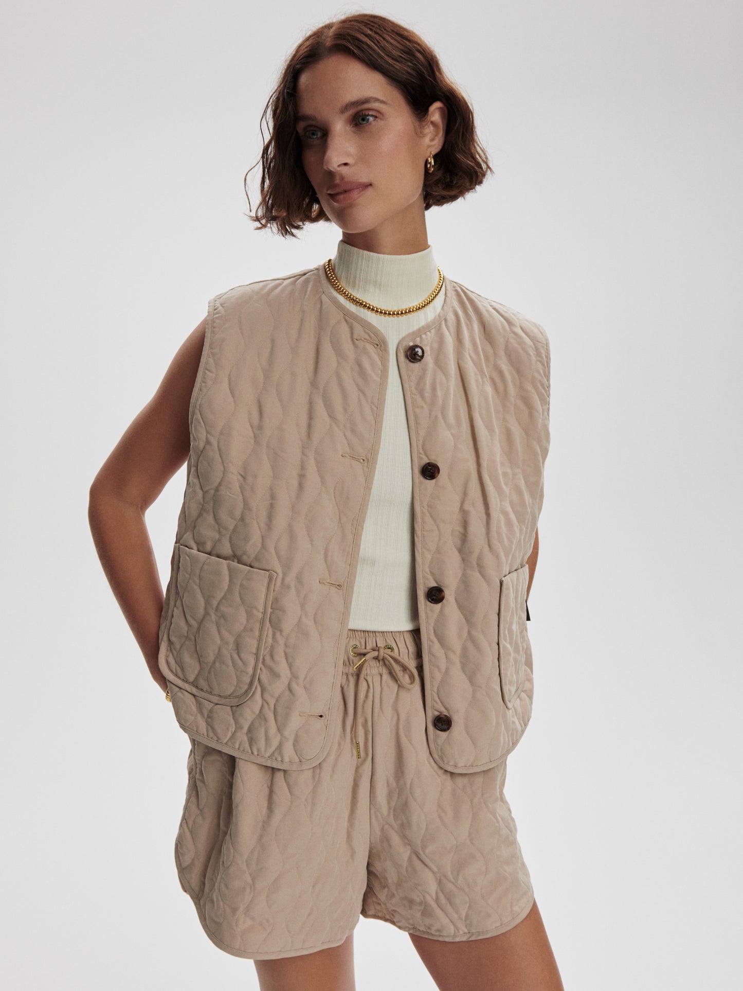 Karla quilted vest w