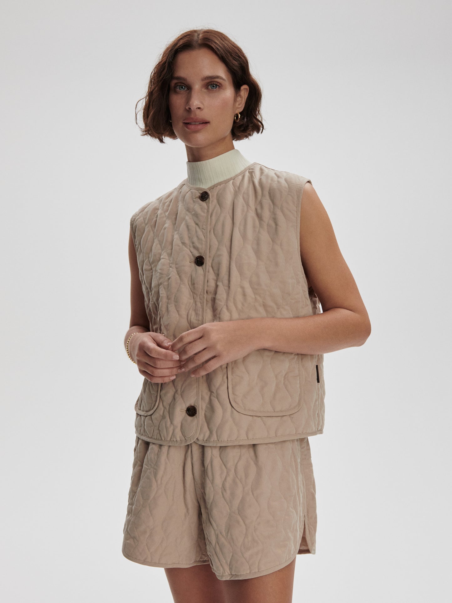 Karla quilted vest w