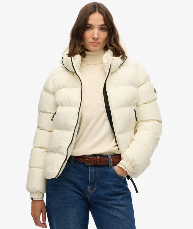 Puffer hood jacket w