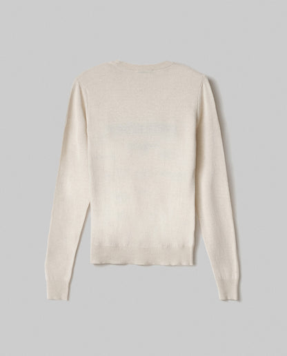 Sweater roundnk mix cashmere w