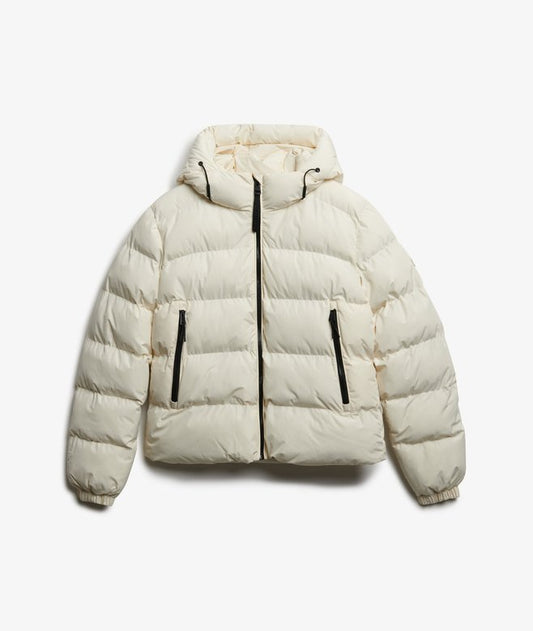 Puffer hood jacket w